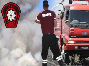 Park halinde bulunan kamyonda yangın çıktı