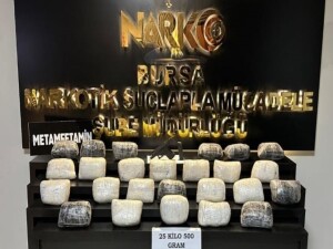 Bursa’da 25,5 kilo sentetik uyuşturucu ele geçirildi