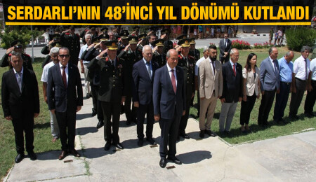 Serdarlı’nın 48’nci kurtuluş yıl dönümü düzenlenen törenle kutlandı