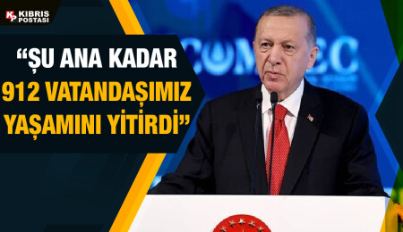 Recep Tayyip Erdoğan: Depremde 912 vatandaşımız hayatını kaybetti