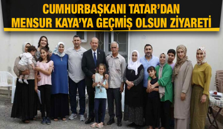 Cumhurbaşkanı Ersin Tatar, Sudan’dan tahliye edilen Mensur Kaya’yı ziyaret etti