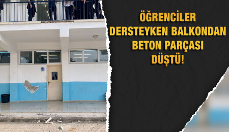 Gazimağusa TMK’da balkondan beton parçaları düştü!