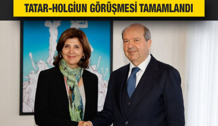 Cumhurbaşkanı Tatar ile Maria Angela Holguin Cuellar’ın görüşmesi sona erdi