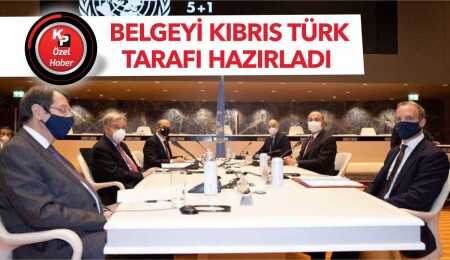 "1.5 sayfalık belge, Kıbrıs Türk tarafının eşit egemenliğini vurguluyor"