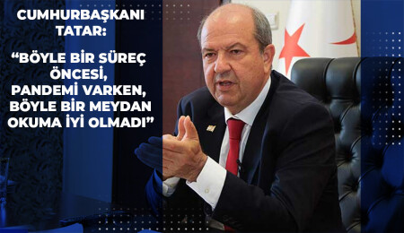 Ersin Tatar, Ercan’da konuştu: “Akşam tekrar baktılar, o meşhur harita bulunamadı”