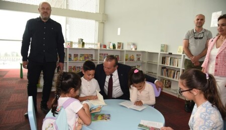 “Kültür Dairesi Ercan Uluslararası Havalimanı Kütüphanesi” açıldı