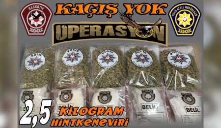 Lefkoşa'da "Kaçış Yok" operasyonu: 2 kilo 500 gram uyuşturucu ele geçirildi!