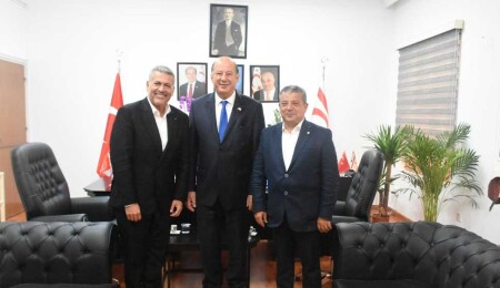 Hakan Dinçyürek, Kemal Dürüst ile Levent Uysal’ı kabul etti