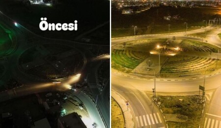 Alayköy Çemberi’nde aydınlatma çalışmaları tamamlandı
