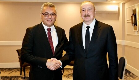 Erhürman Meets Azerbaijan President Aliyev In Antalya