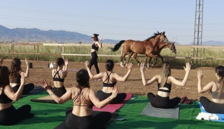 “Atlarla Yoga” etkinliği doğa ve huzuru bir araya getirdi