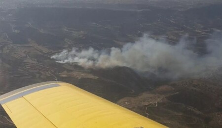 Baf’ta kontrol altına alındığı açıklanan yangın yeniden alevlendi