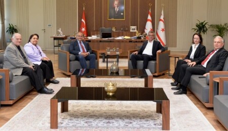 Cumhurbaşkanı Erhürman, Yayın Yüksek Kurulu yönetimini kabul etti