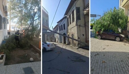 Lefkoşa da fırtınadan etkilendi: LTB kötü hava koşulları nedeniyle risk uyarısında bulundu