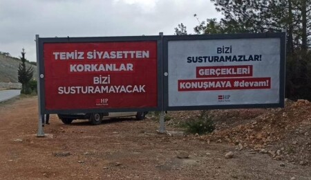 Halkın Partisi’nden şehir genelinde afişli mesajlar: Temiz siyasetten korkanlar bizi susturamayacak!