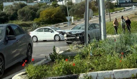 Girne Çevre Yolu’nda trafik kazası: İki araç çarpıştı