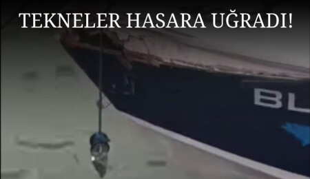Girne-Delta Marin'deki tekneler hasar gördü