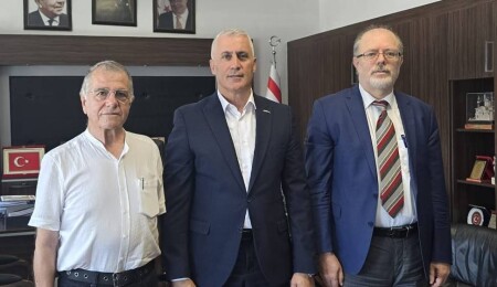 Amcaoğlu, OKKÜ Mühendislik Fakültesi Dekanı Ramiz’i kabul etti