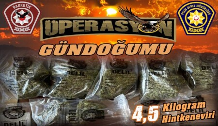 ‘Gündoğumu Operasyonu’nda 4,5 kilo uyuşturucu ele geçirildi