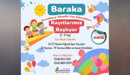 Baraka Kültür Merkezi çocuklara yönelik yaz etkinlikleri düzenleyecek