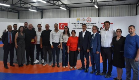 LAÇ Güreş Salonu hizmete açıldı