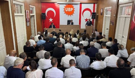 UBP Parti Meclisi'nden toplantı: Cumhurbaşkanı Ersin Tatar da katıldı