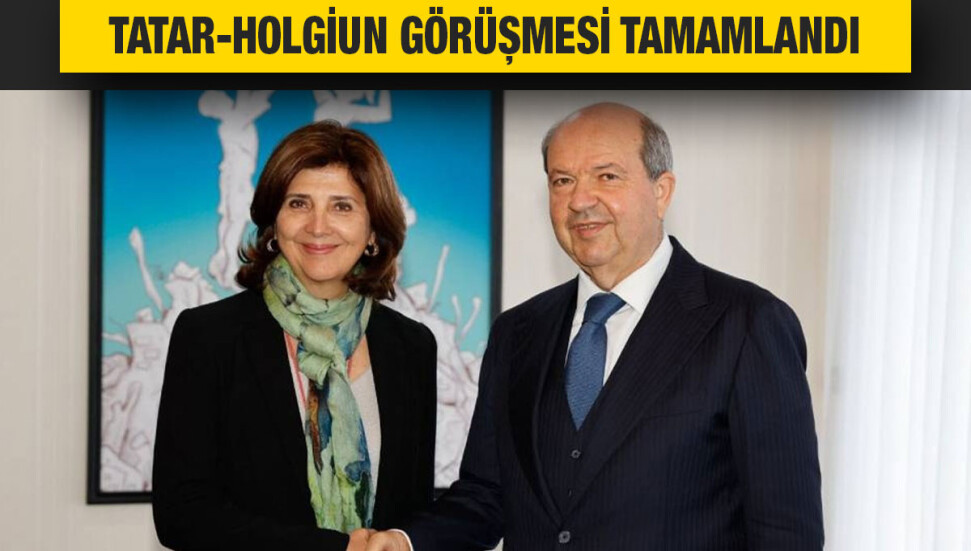 Cumhurbaşkanı Tatar ile Maria Angela Holguin Cuellar’ın görüşmesi sona erdi