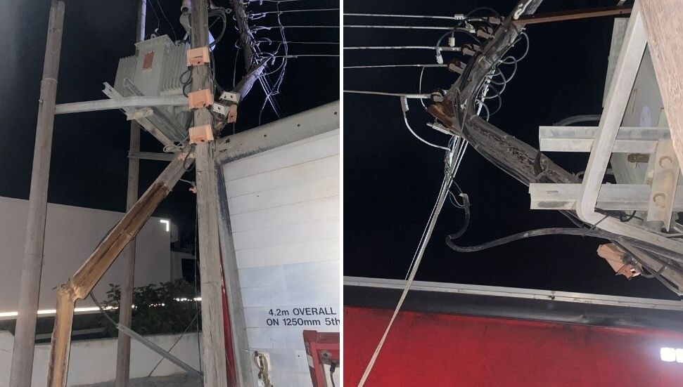 TIR trafoya çarptı: Akdoğan’ın bir bölümüne elektrik verilemiyor