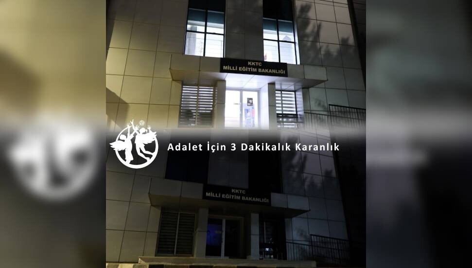 Milli Eğitim Bakanlığı'ndan "Adalet İçin 3 Dakikalık Karanlık" eylemine destek