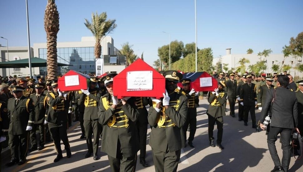 Düşen uçakta hayatını kaybeden Libya askeri heyeti için tören düzenlendi