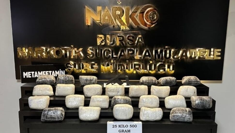 Bursa’da 25,5 kilo sentetik uyuşturucu ele geçirildi