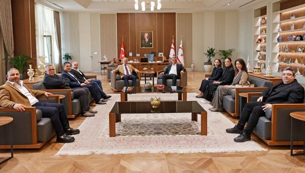 Cumhurbaşkanı Erhürman, Müteahhitler Birliği heyetini kabul etti