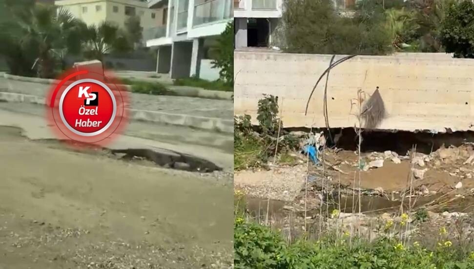 Yıkılan istinat duvarına ve çöken yola vatandaş tepki gösterdi, belediye 'çözüm bulacağız' dedi
