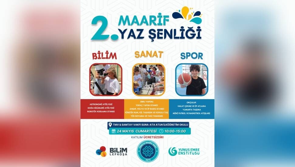 2. Maarif Yaz Şenliği 24 Mayıs’ta düzenleniyor