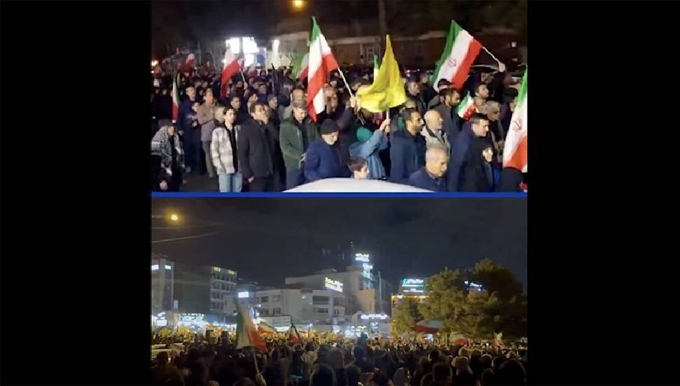 Tahran’ın çeşitli noktalarında toplanan halk, ABD ve İsrail saldırılarını protesto etti