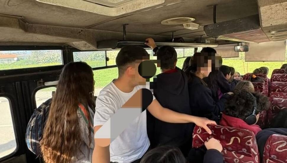 Okul otobüsünde ayakta yolcu taşınmasına 9 bin TL para cezası kesildi
