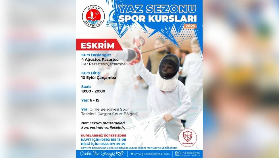 Girne Belediyesi “Yaz Sezonu Spor Kursları” devam ediyor