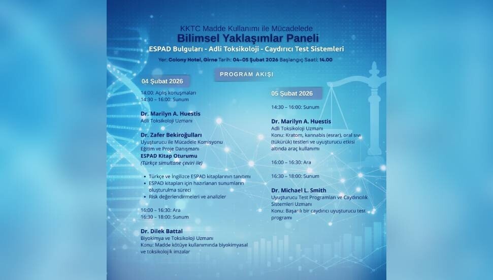"KKTC Madde Kullanımı ile Mücadelede Bilimsel Yaklaşımlar Paneli" düzenlenecek